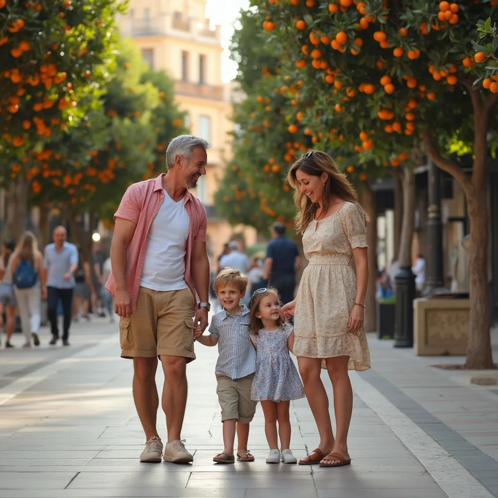 Familia feliz en Valencia