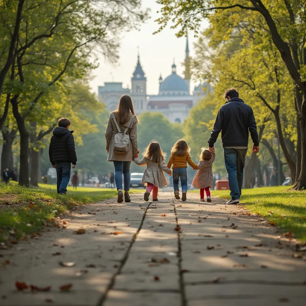 Familia en Madrid
